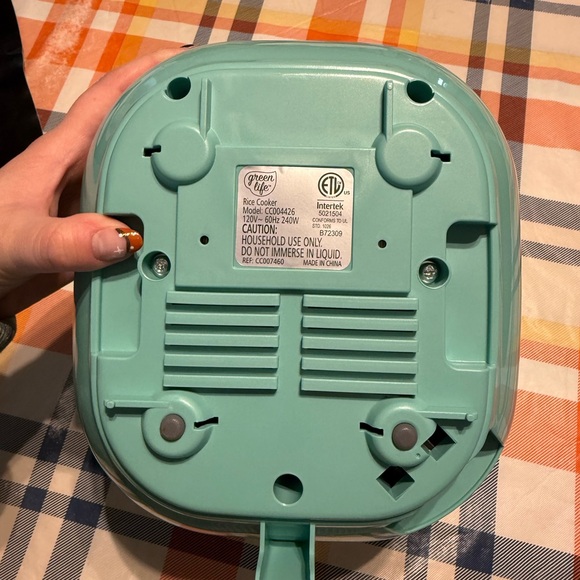 GreenLife Turquoise Rice Cooker - Picture 7 of 8